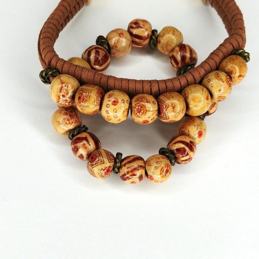 Faux Suede Leather Stackable Bracelets-Hand Made